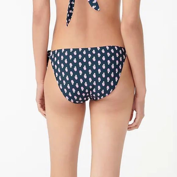 NIP J.Crew Ring Halter 'Best Buds' 2 Piece Bikini, Midnight Blockprint - Picture 4 of 7